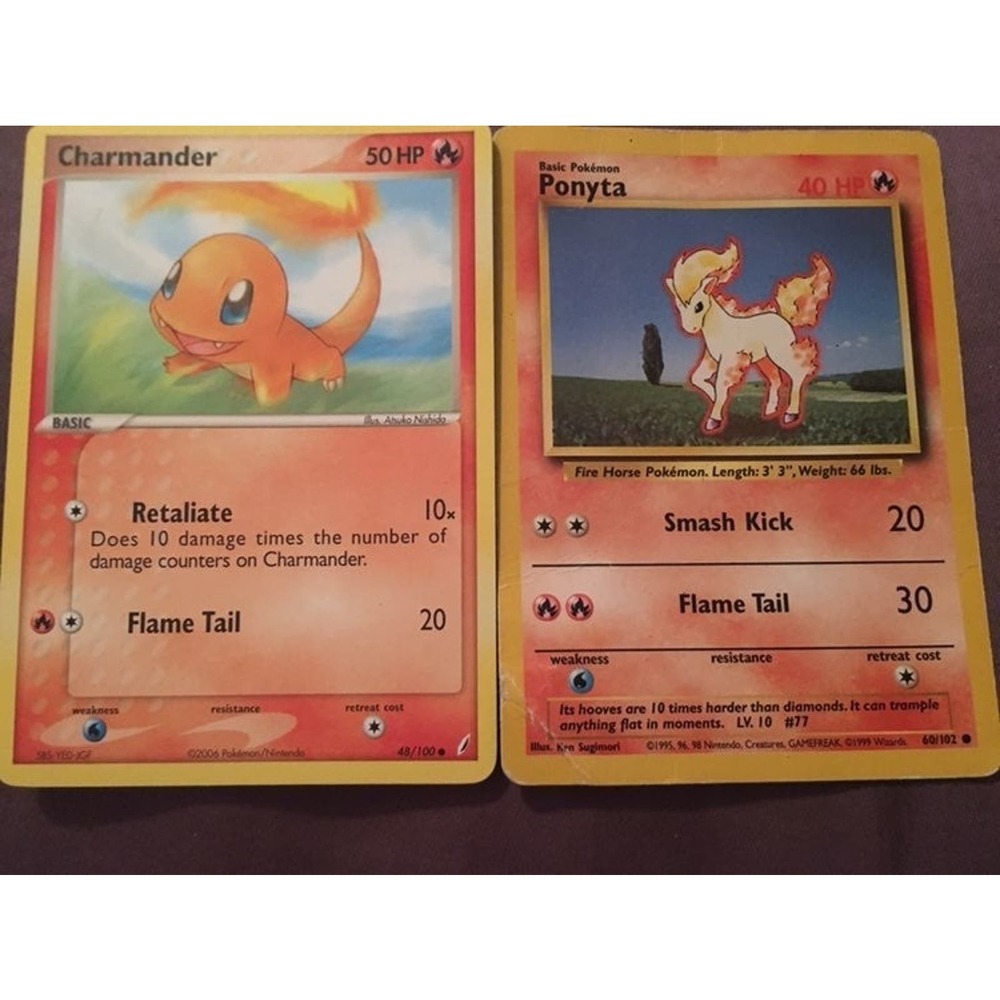 Charmander and Ponyta‎ Pokemon Cards